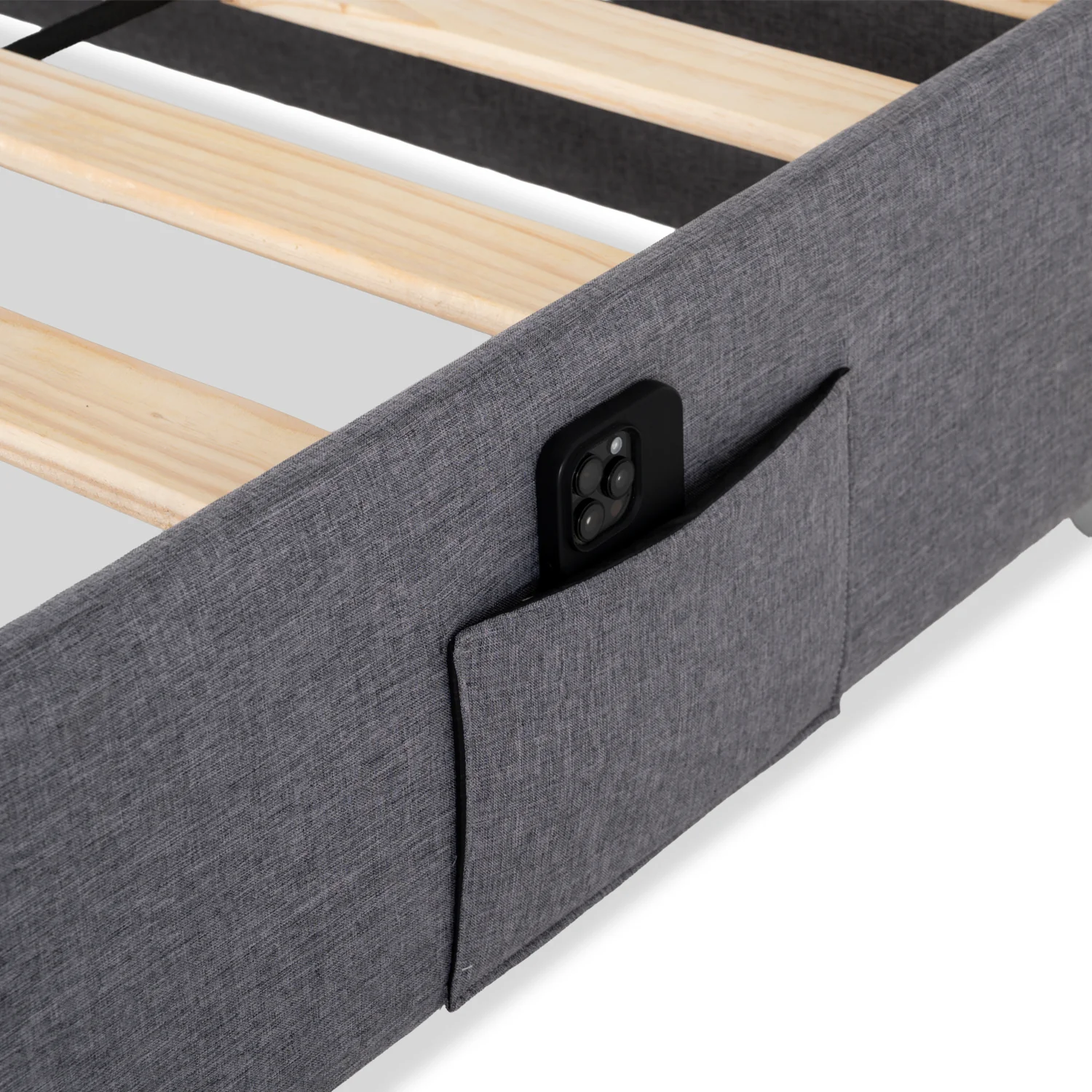 Base Cama Queen Pier Desarmable Gris - Image 6