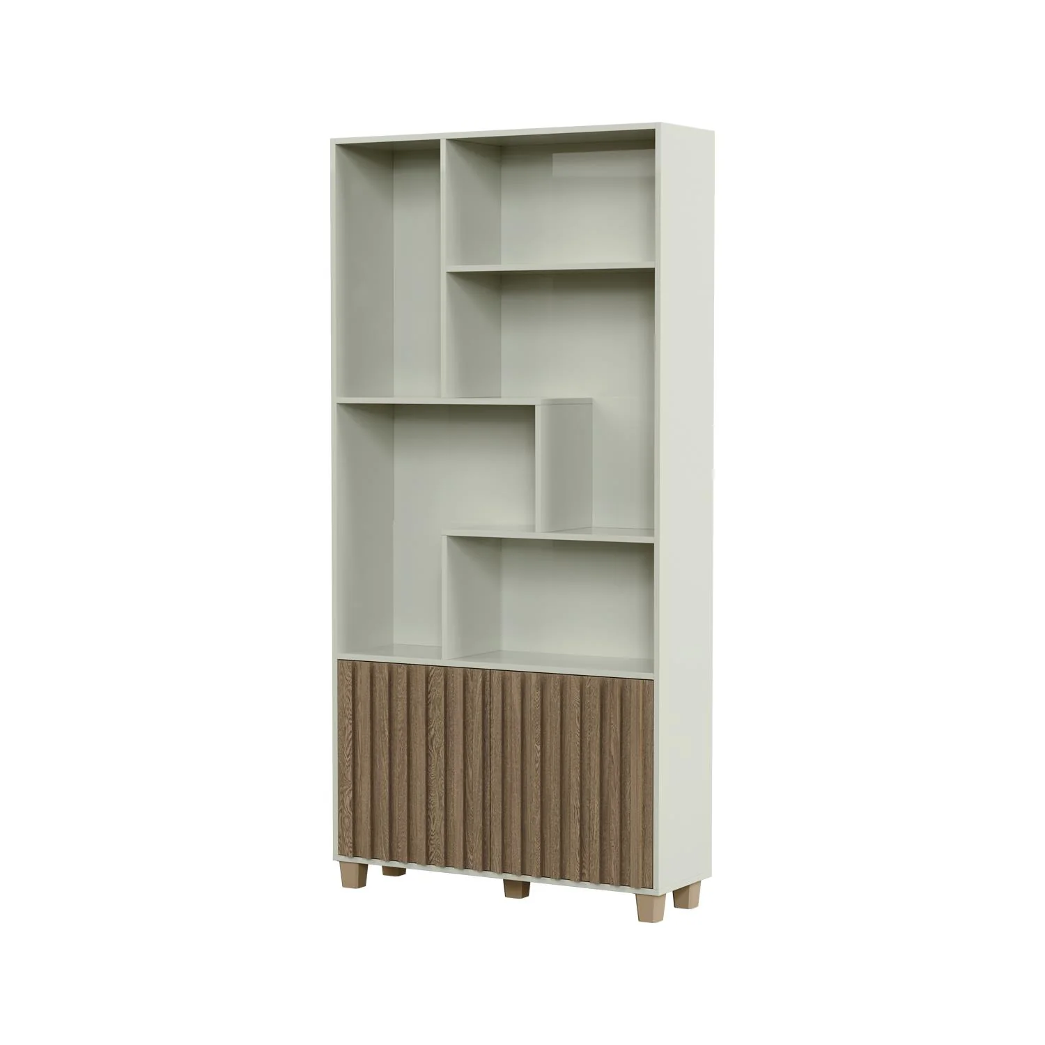 Biblioteca Trevi 94X192X30 Off White, Natural - Image 3