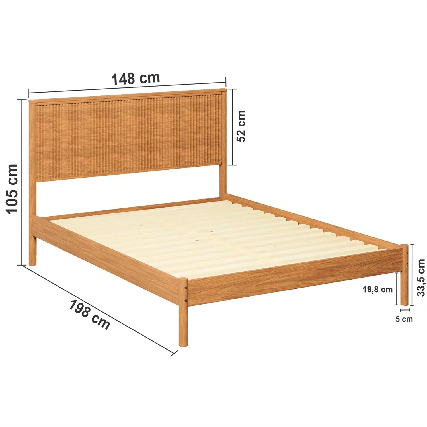 Cama Doble  Aurum Natural - Image 4