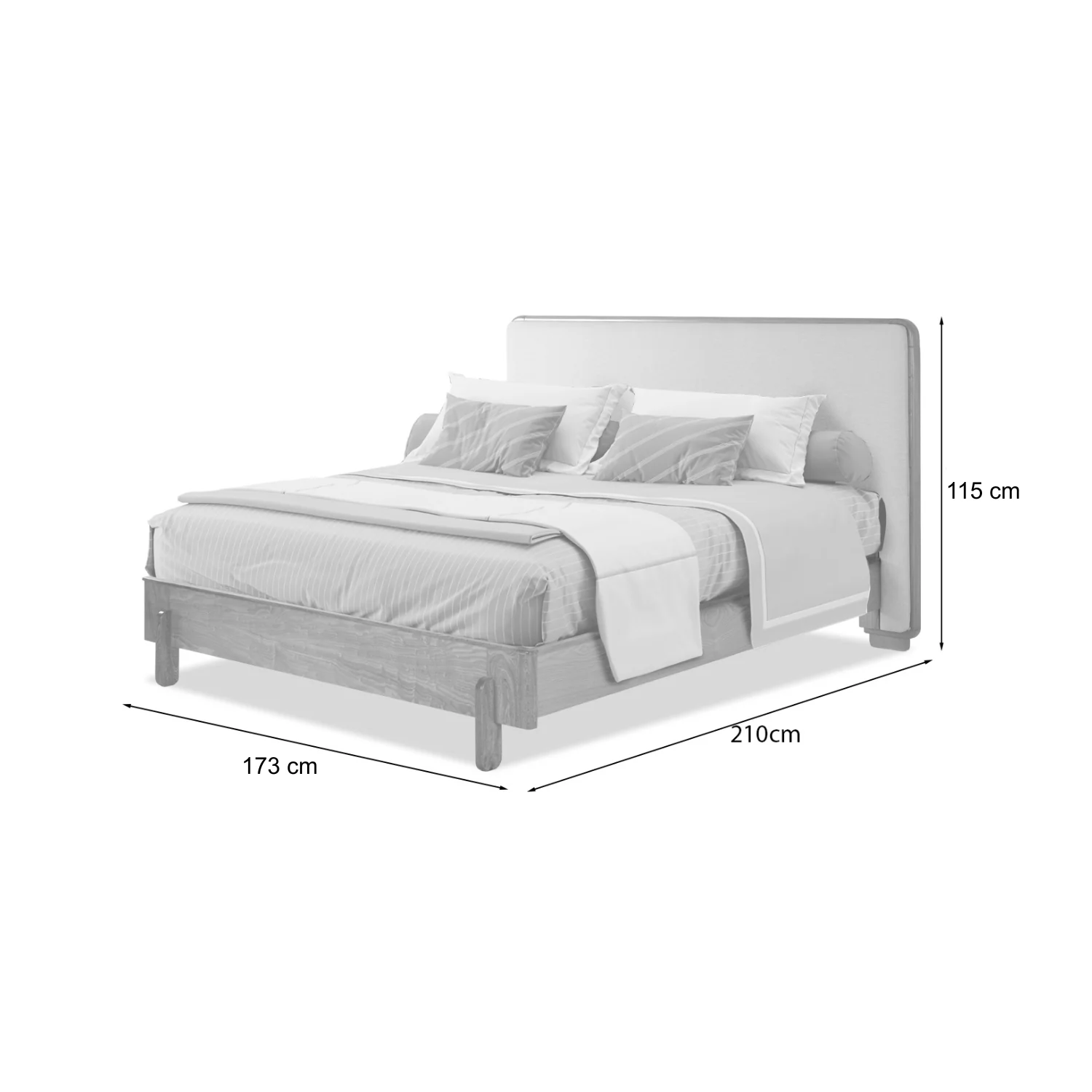 Cama Doble Donato Eurolino Marbella Marfil, Natural - Image 7