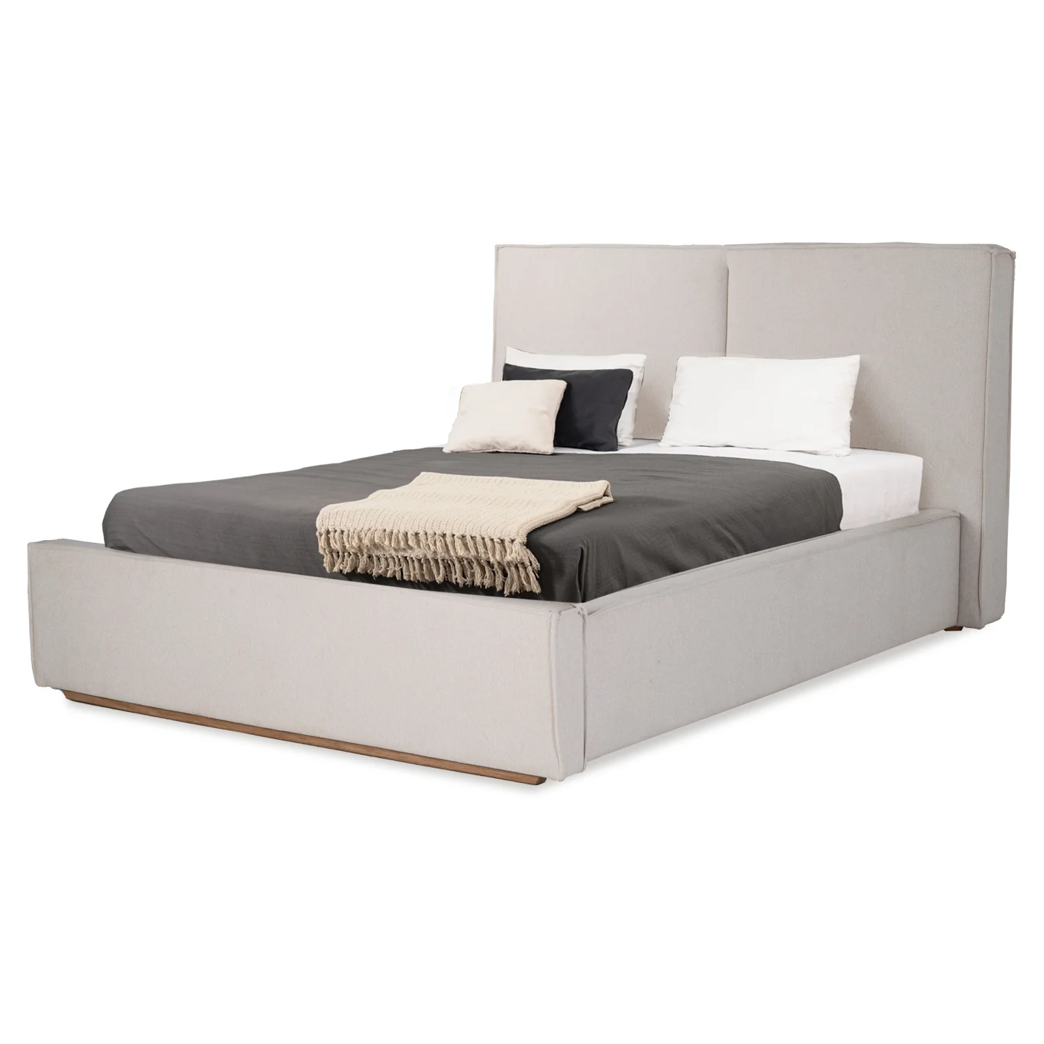 Cama Doble Tanner Lino Beige