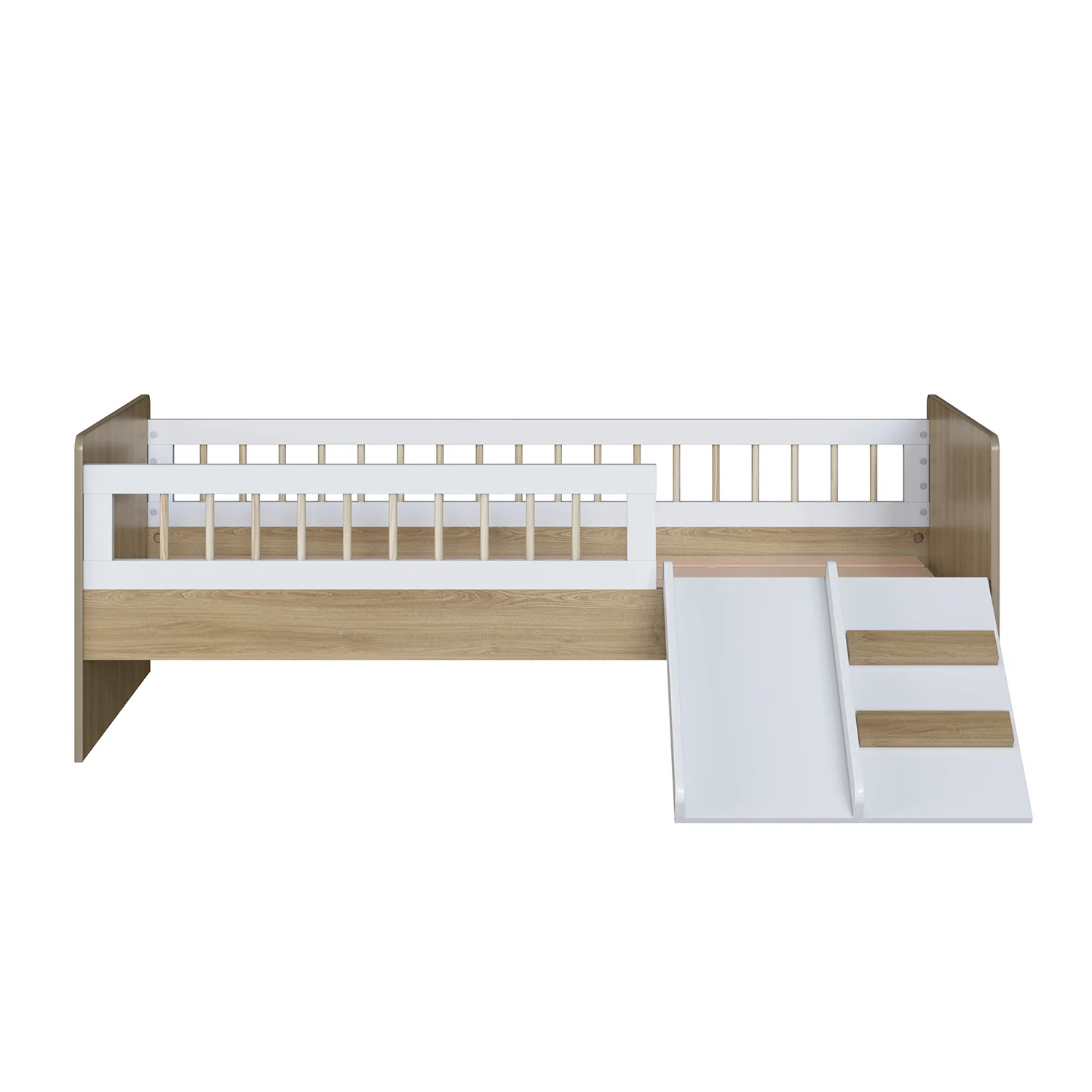 Cama Infantil 0.90 Alexa Natural, Blanco