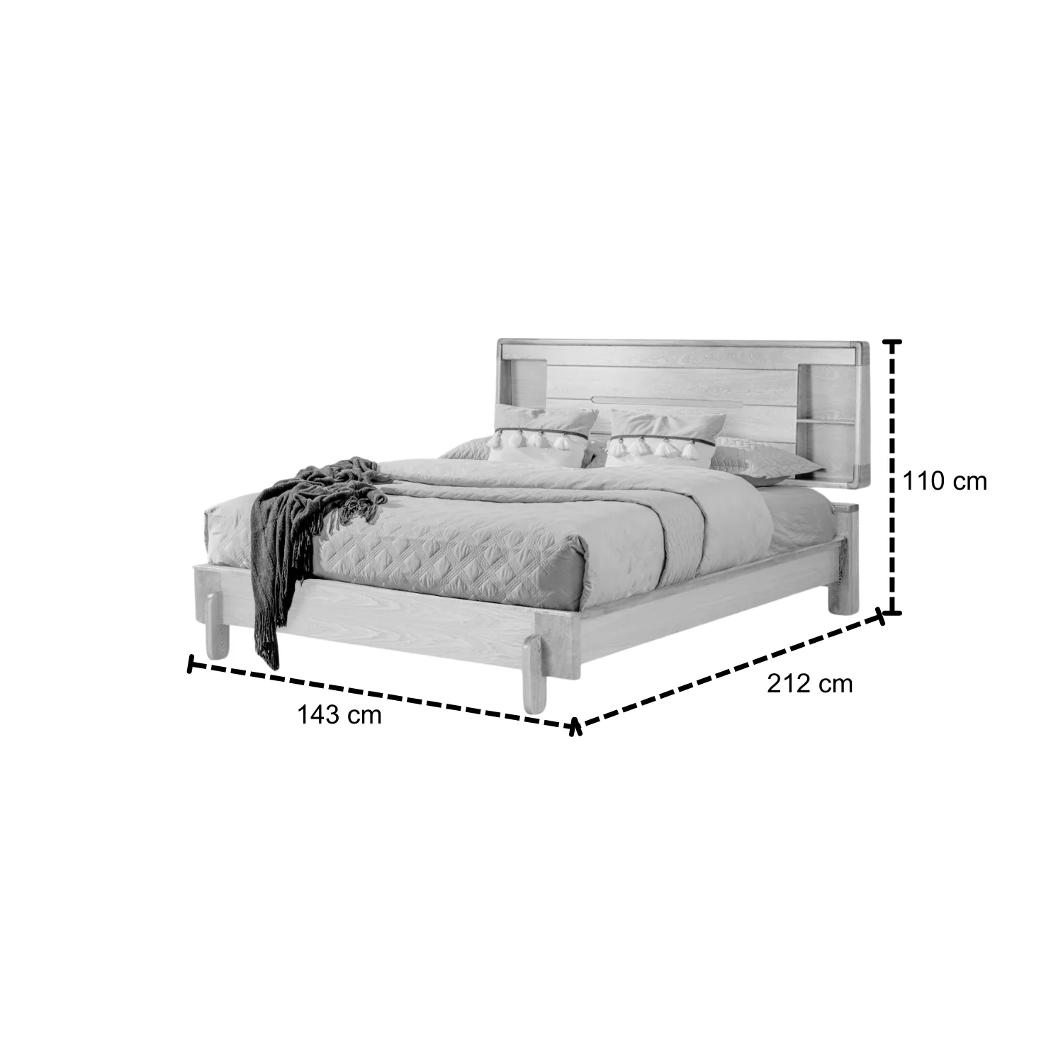 Cama King Dublin Roble Natural - Image 5