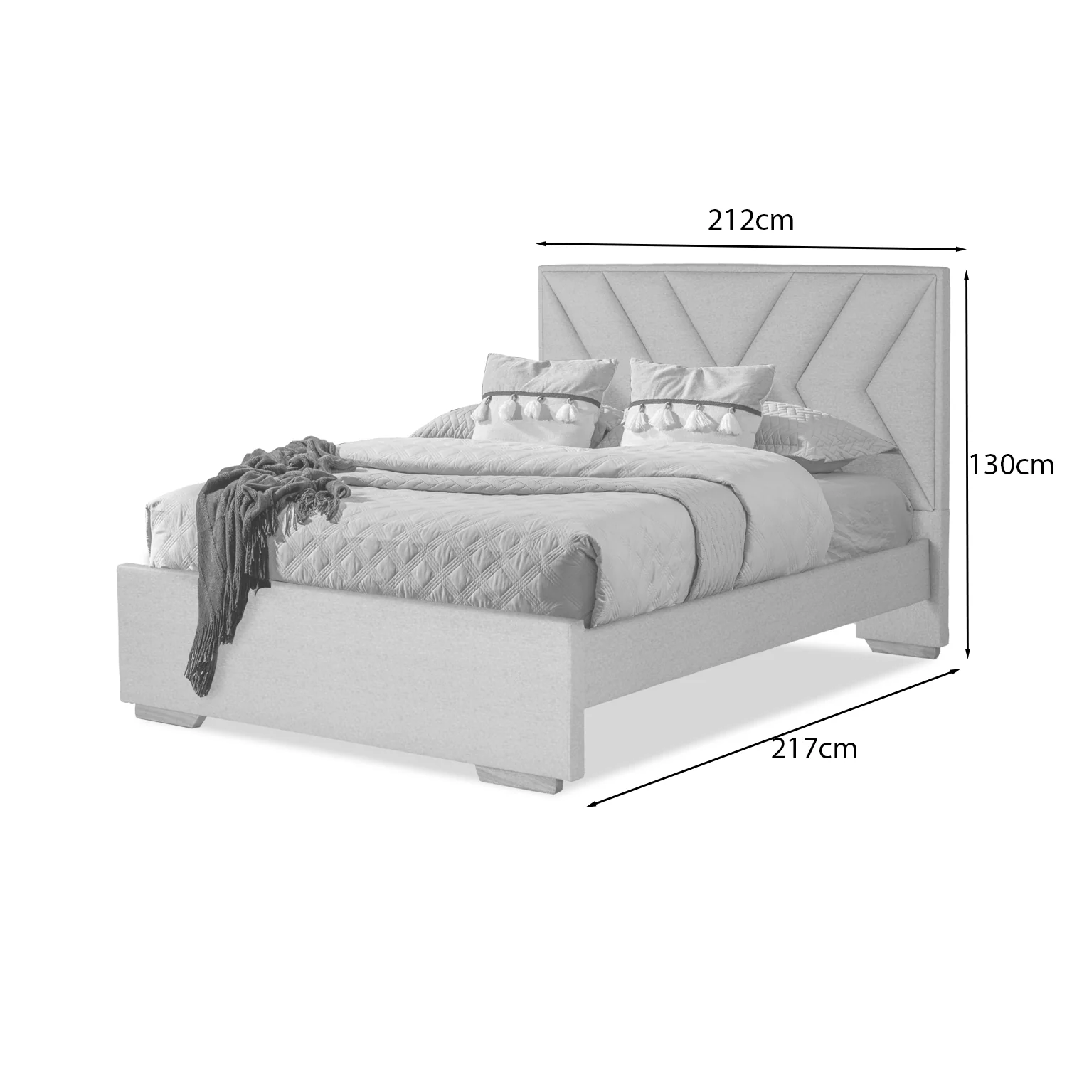Cama King Vallarta Eurolino Taupe - Image 4