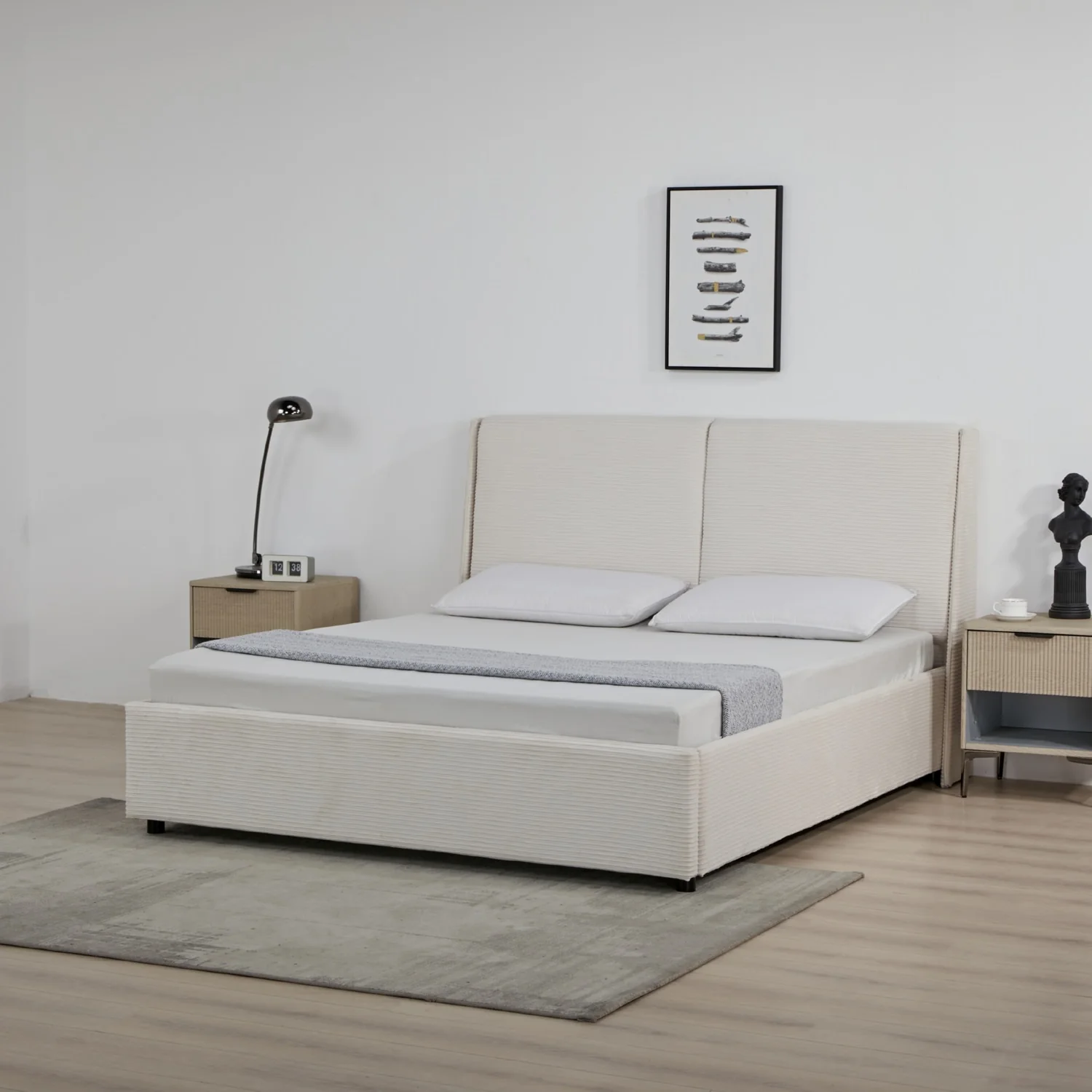 Cama Queen Arlette Beige - Image 3