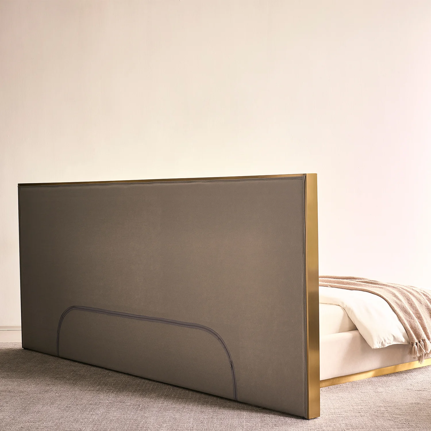 Cama Queen Sharon Velvet Crema - Image 8