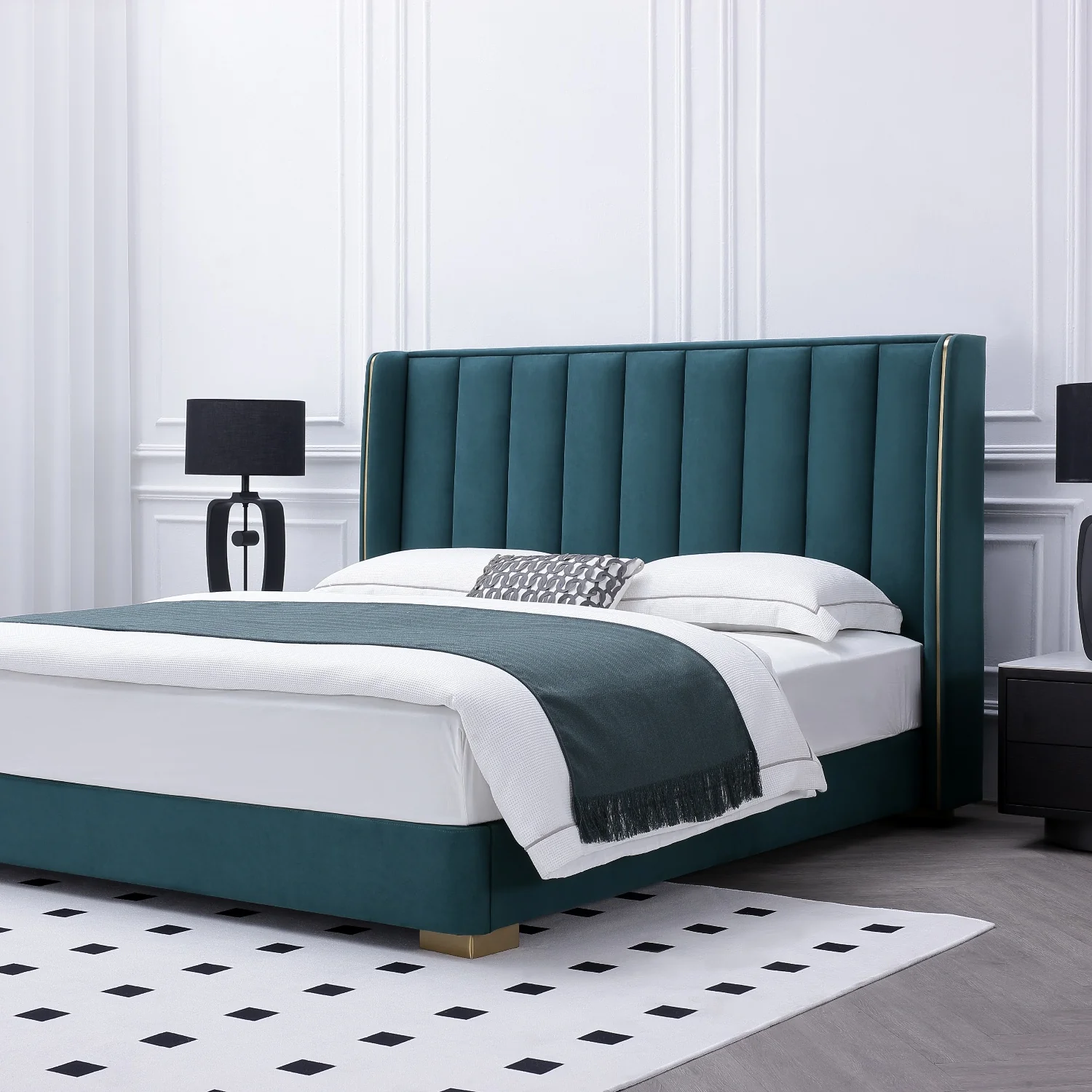 Cama Queen Sienna Azul - Image 2
