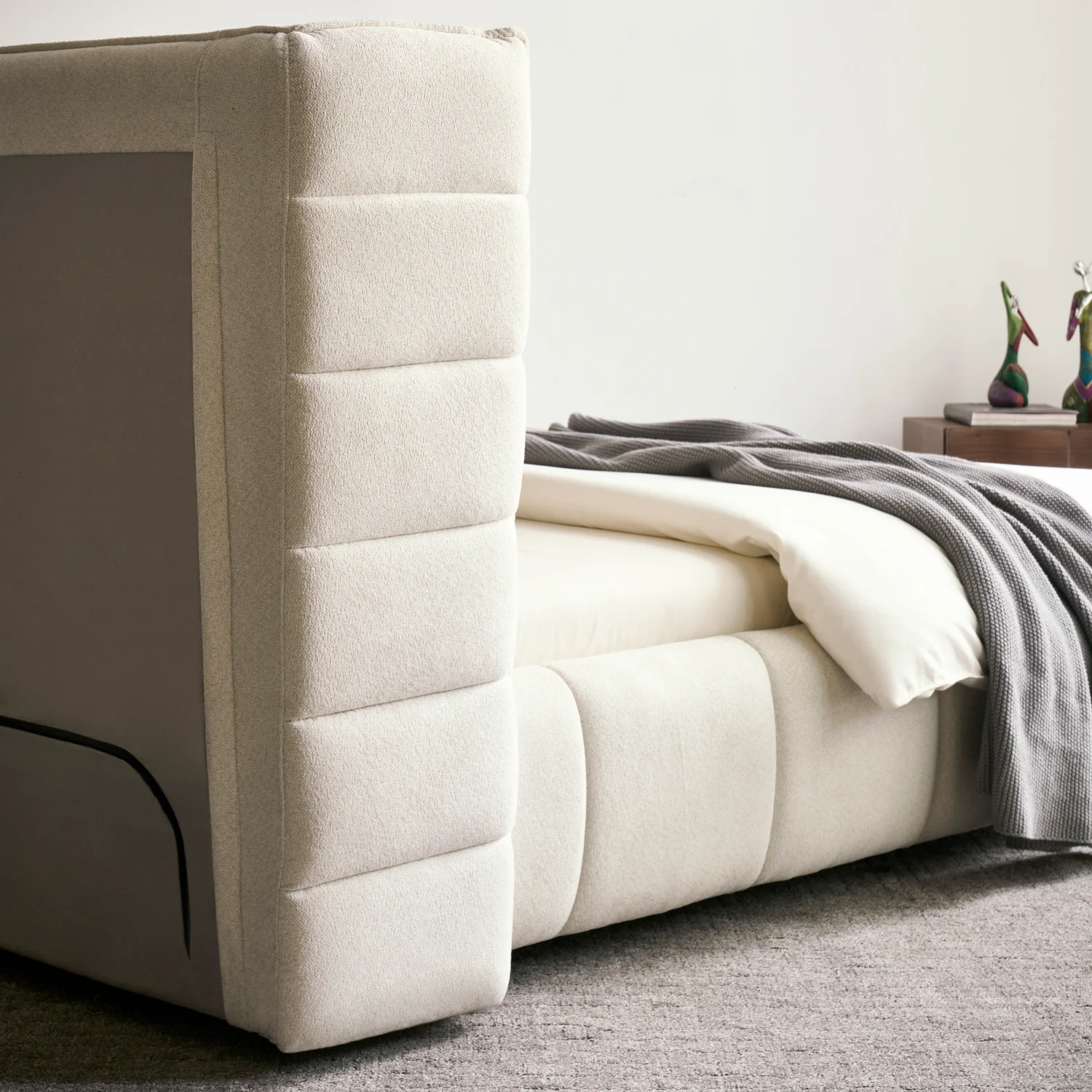 Cama Queen Toscana Velvet Beige - Image 11