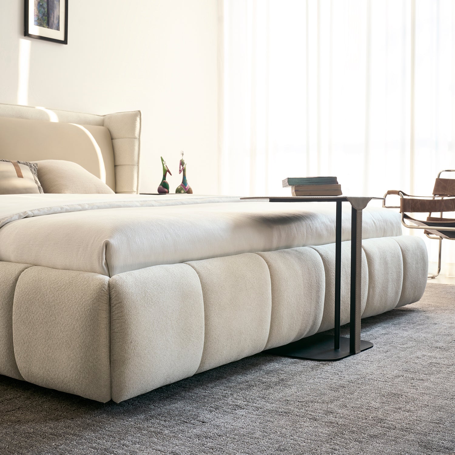 Cama Queen Toscana Velvet Beige - Image 8