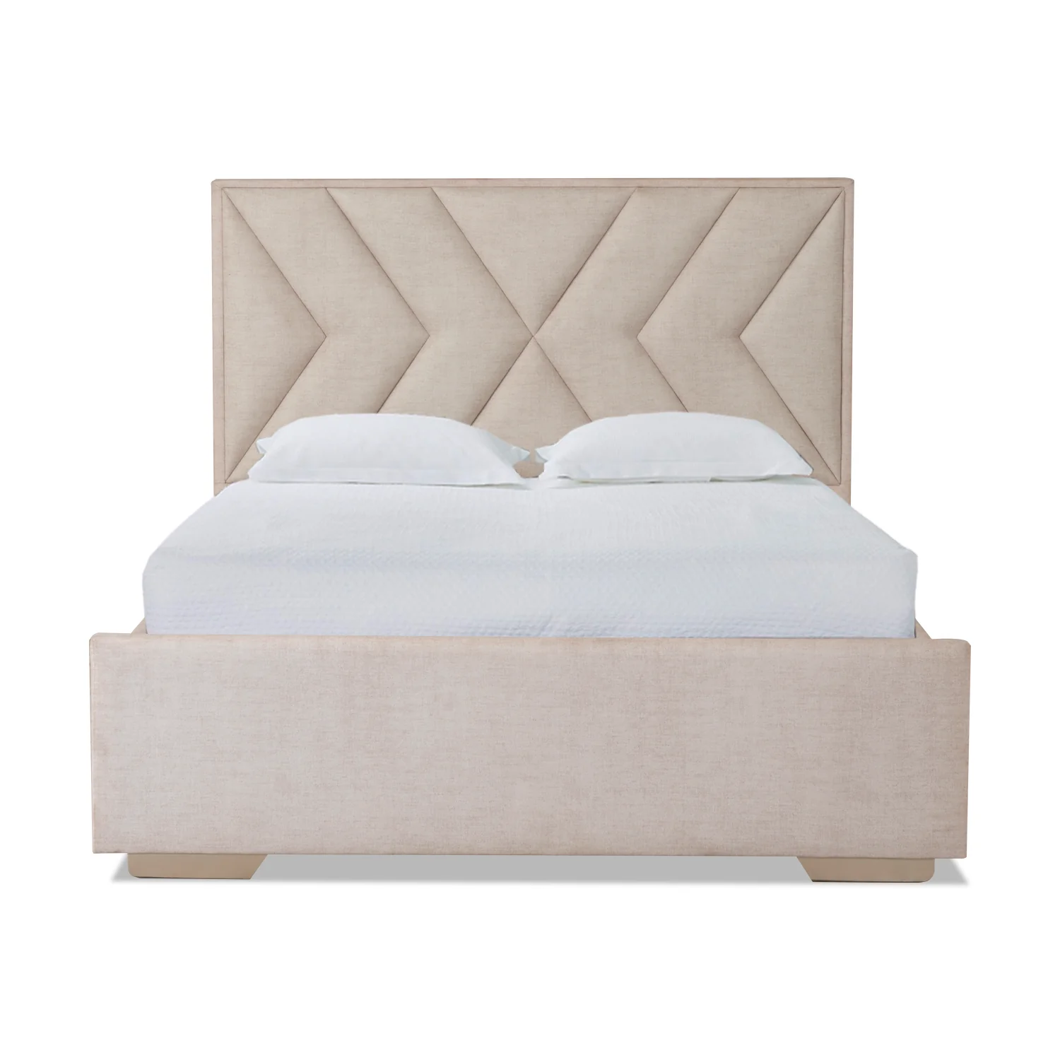Cama Queen Vallarta Lino Marfil, Champaña - Image 4