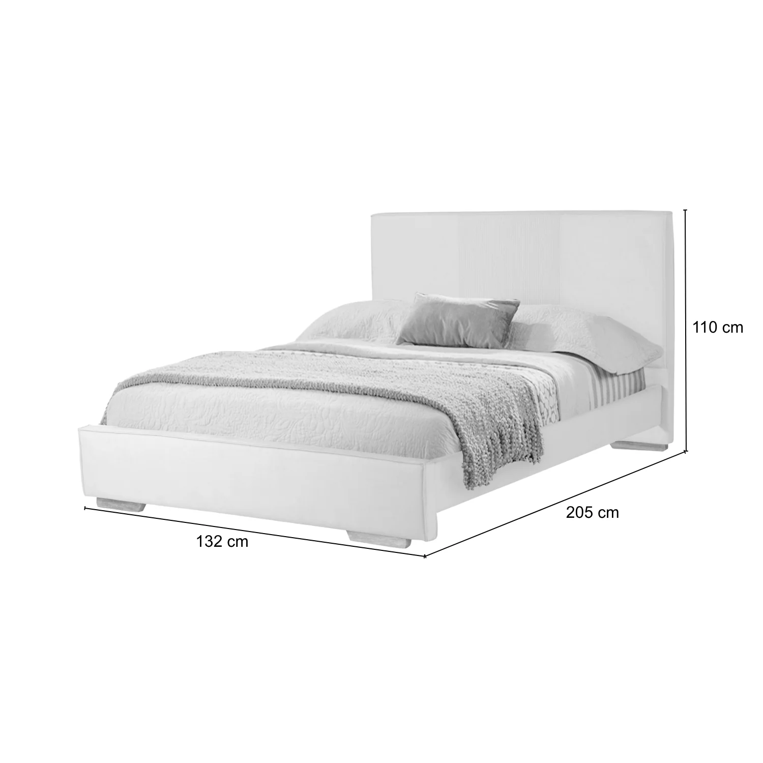 Cama Semi Doble Tokyo Microfibra Beige, Natural - Image 6