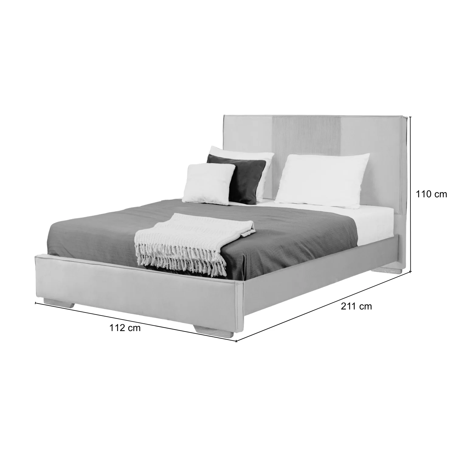 Cama Semi Doble Tokyo Microfibra Taupe, Natural - Image 6