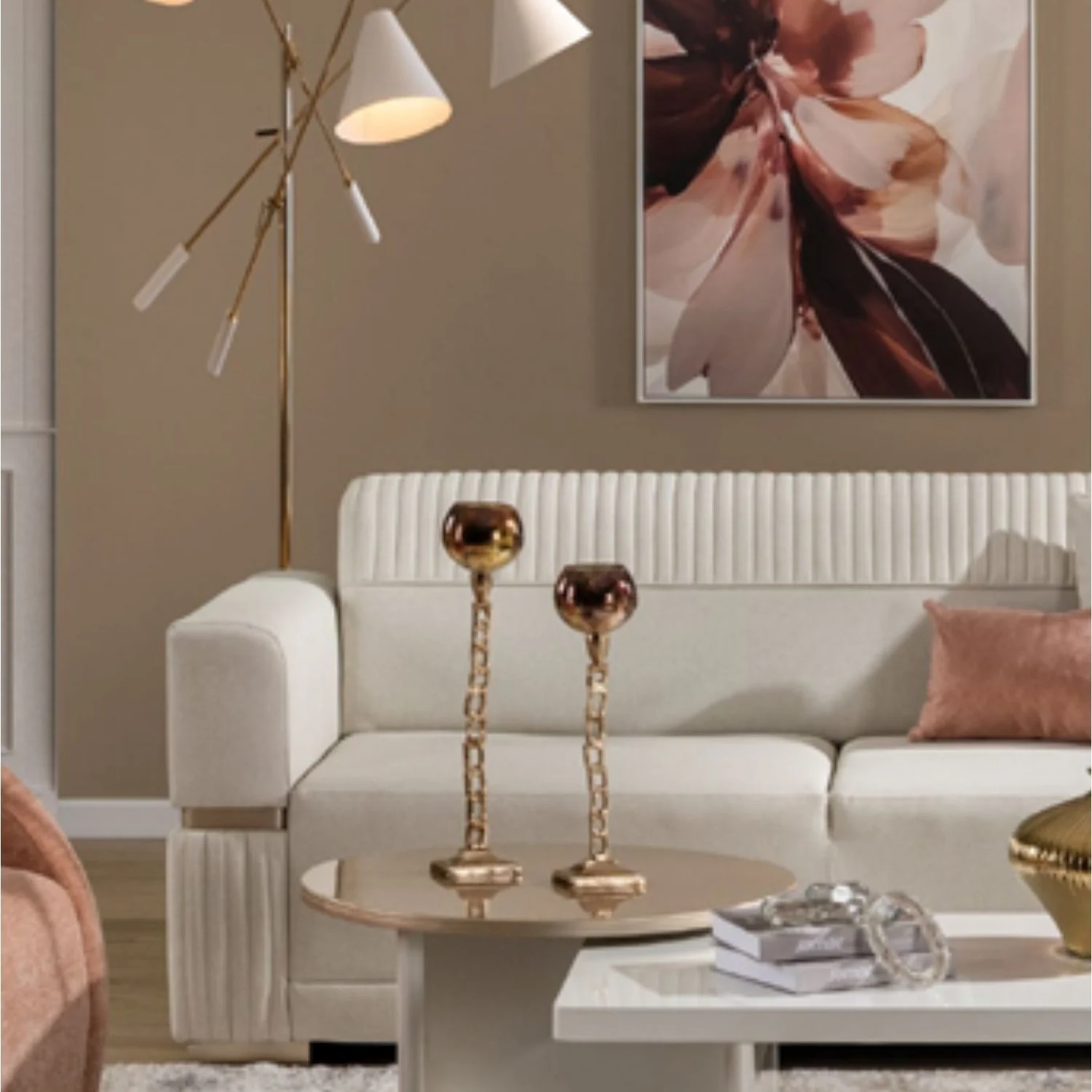 Candelabro 46X13X13 Dorado - Image 2