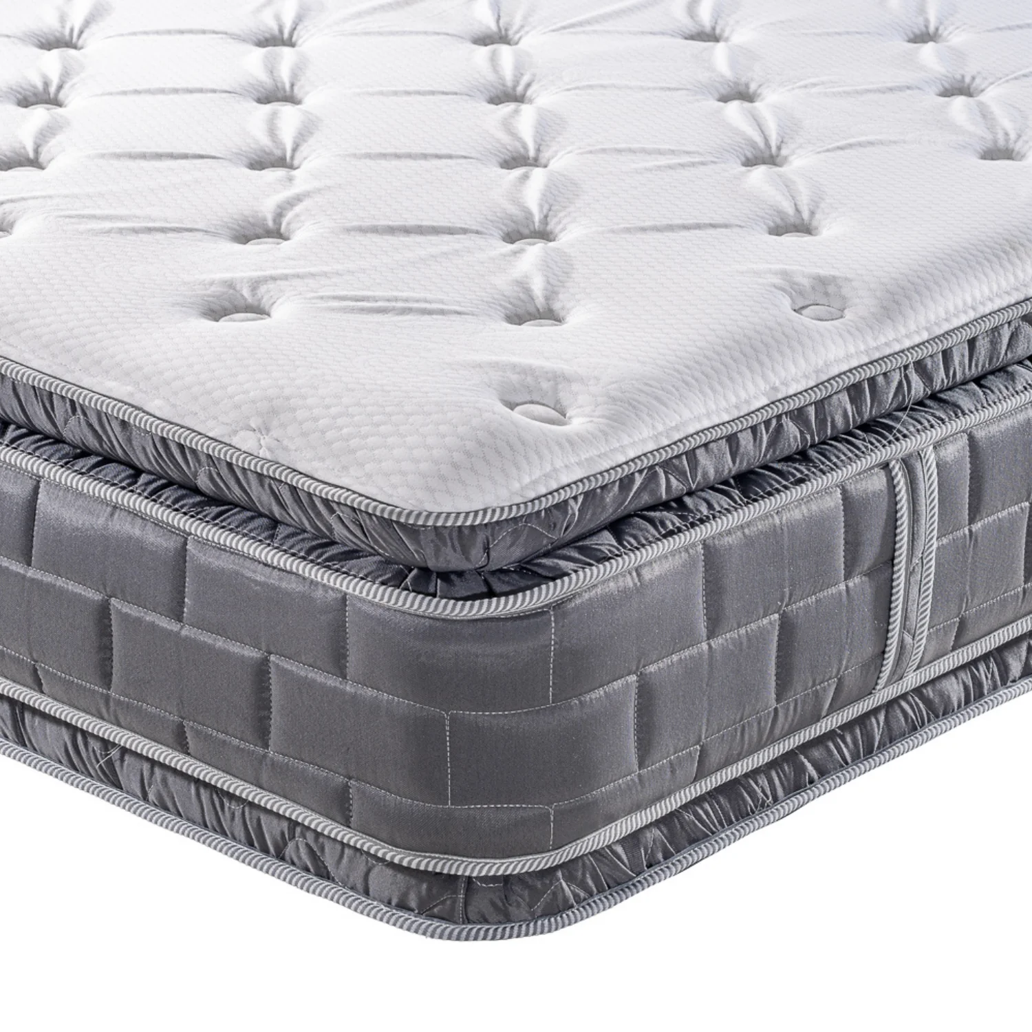 Colchón Semi Doble Aurora Gris Doble Pillow Top (Garantía 15 Años) - Image 5