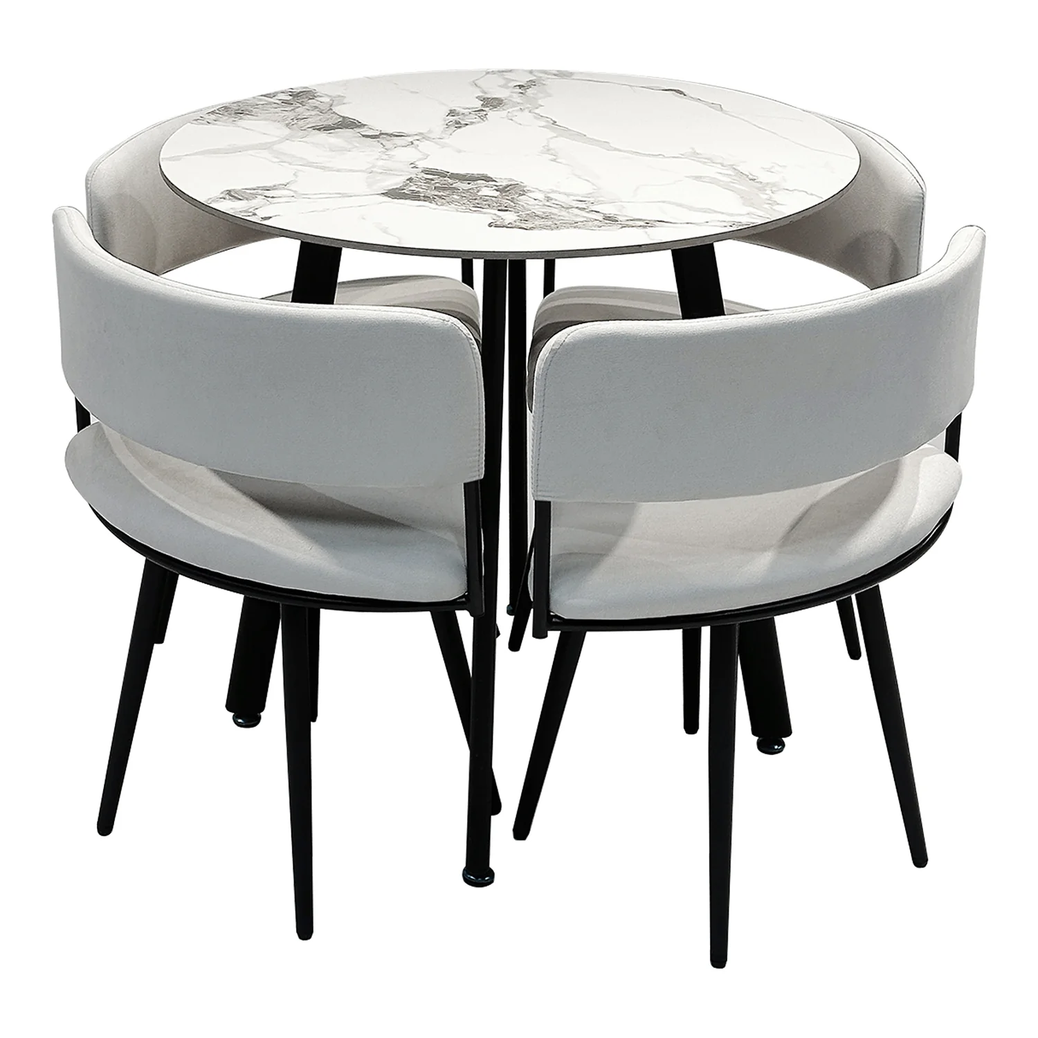 Comedor 4 Puestos Danna Circular Mocca
