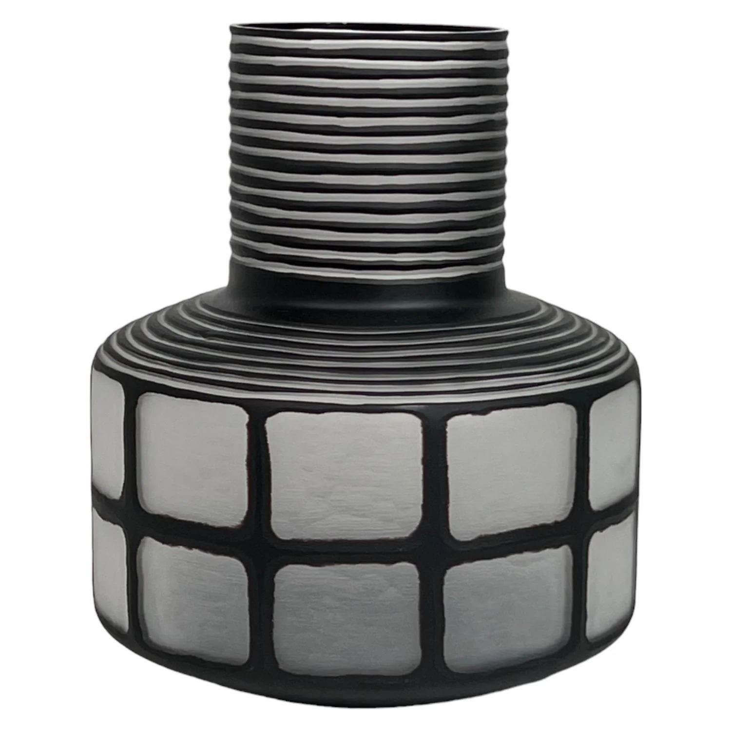 Jarron 30X30X35 Blanc Neg Ceramic F243 - Image 2
