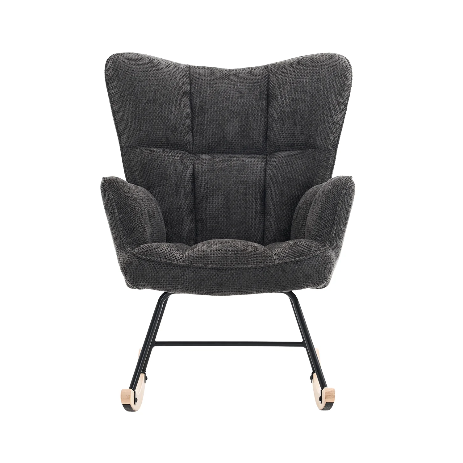 Mecedora   Alan Velvet Negro 73X92X98
