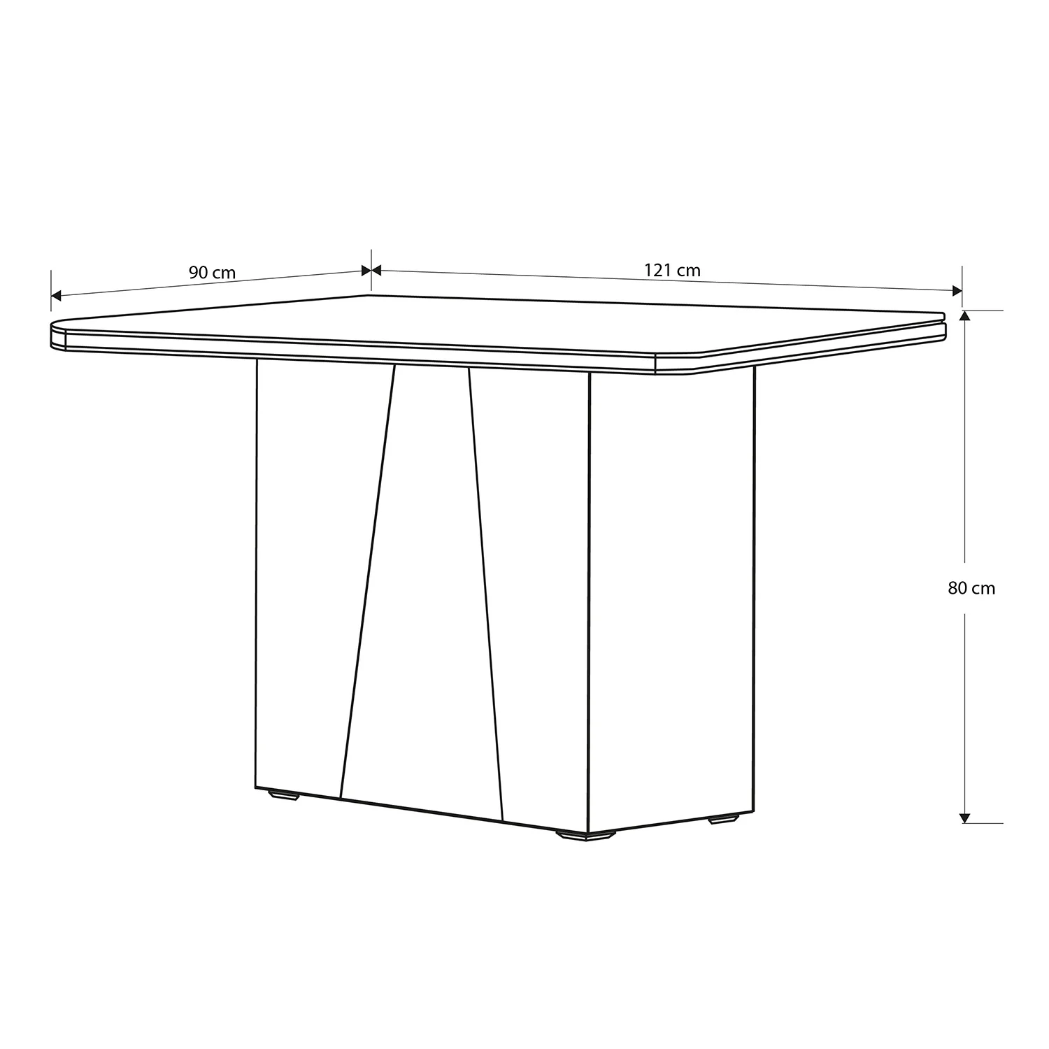 Mesa Comedor 4 Puestos Roma Blanco Perla, Champaña Marmolizada - Image 4