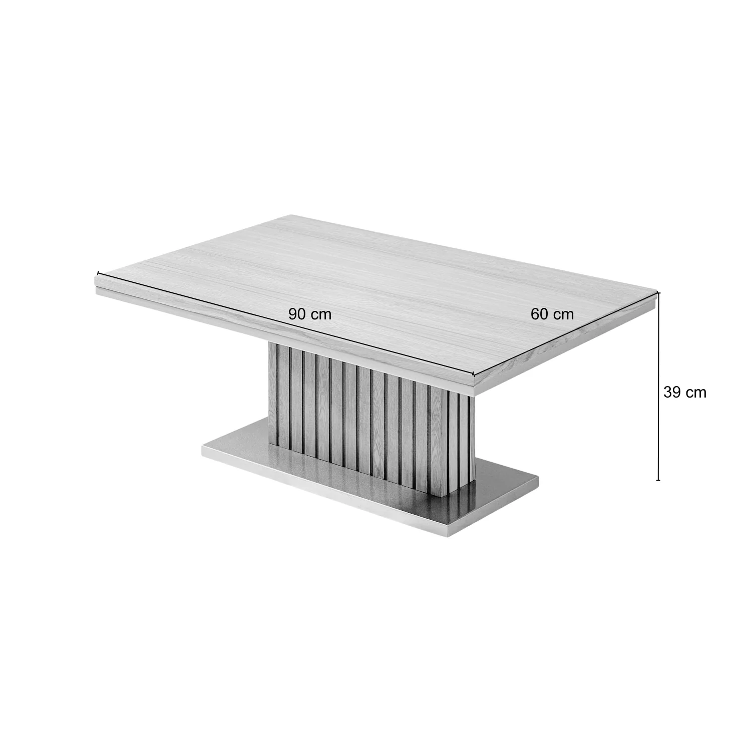Mesa De Centro 40X90X60 Berlin Blanco Perla, Champaña Basic - Image 3