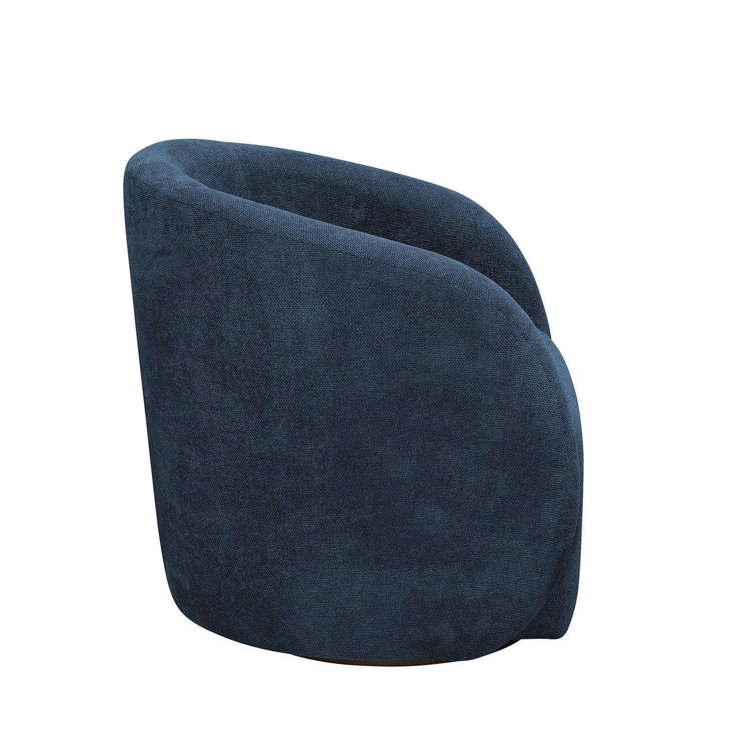 Poltrona Emilly Giratoria Chenille Comfy Navy, Natural - Image 3