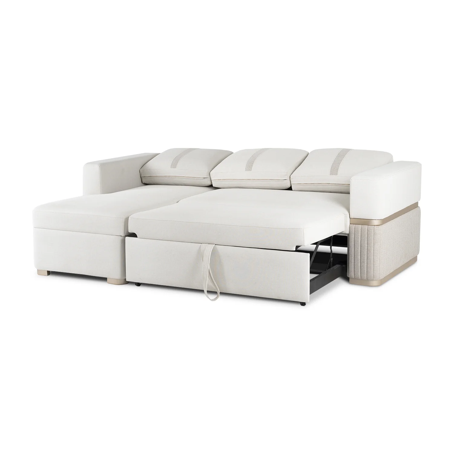 Sala Cama Dior Eurolino Blanco, Champaña Lado Izq 2M Brazo Desmontable - Image 6