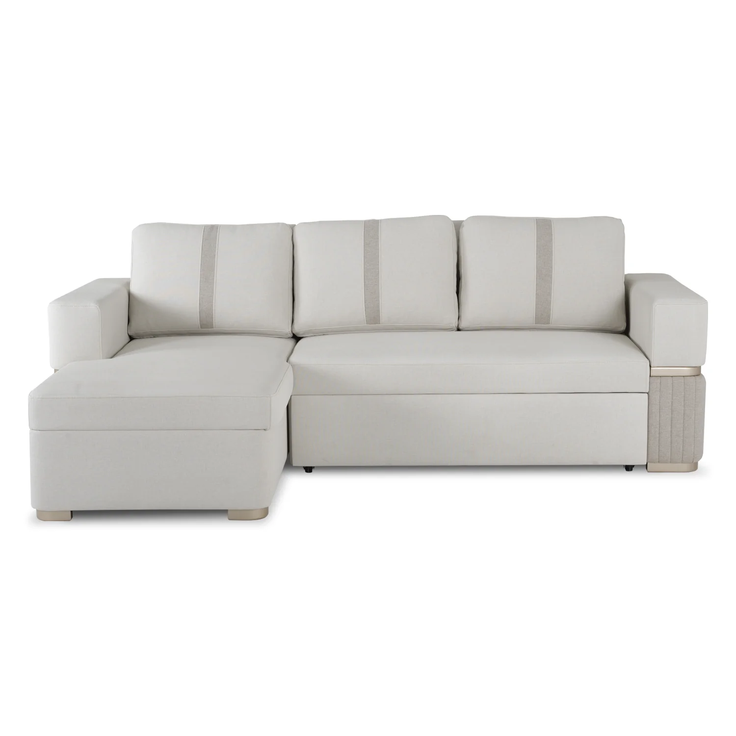 Sala Cama Dior Eurolino Blanco, Champaña Lado Izq Brazo Desmontable - Image 5