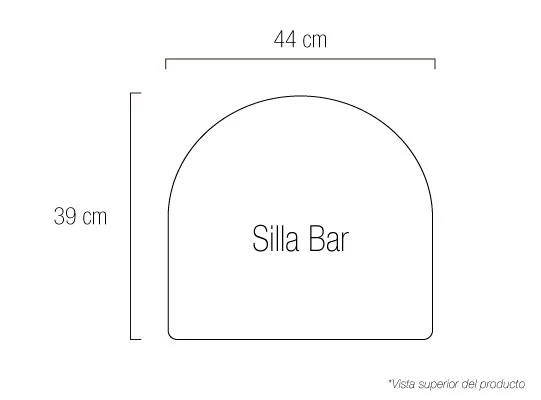 Silla Bar Adell Chenille Kingston Rosa, Champaña - Image 3