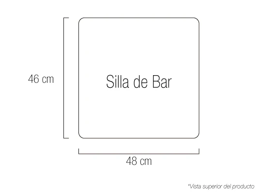 Silla Bar Kepler Eurocuero Lazio Negro - Image 3