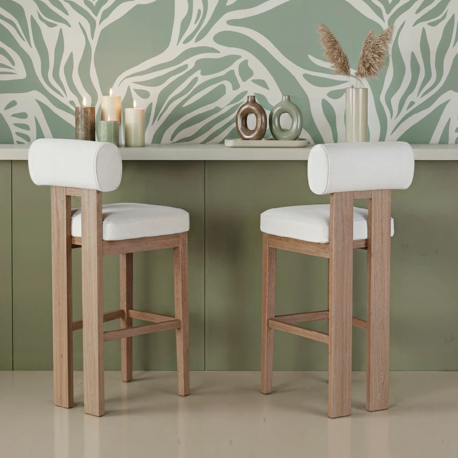 Silla Para Barra Nova Vitore Marfil, Natural - Image 2