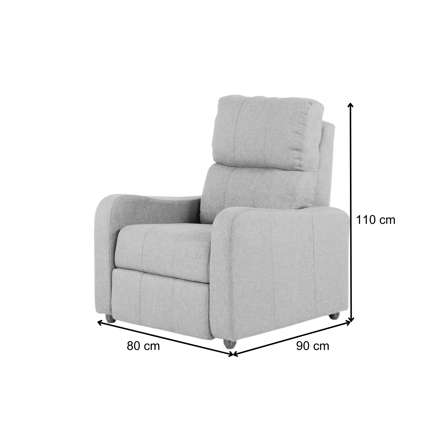 Sillón Reclinable Daytona Microfibra Nakano Humo - Image 10