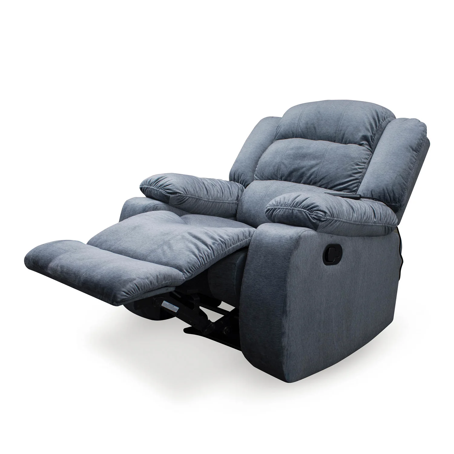 Sillón Reclinable Masajeador Nico Velvet Suprema Gris - Image 4