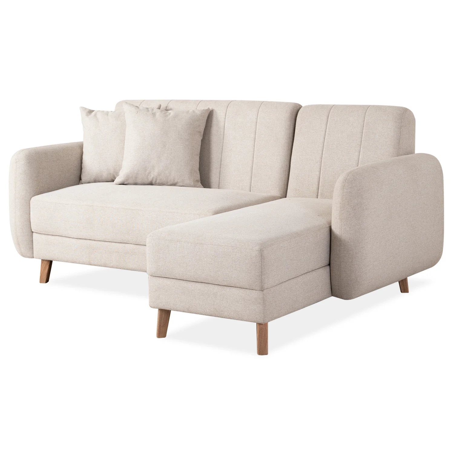Sofá en L Alissa Lino Verona Beige, Natural - Image 5