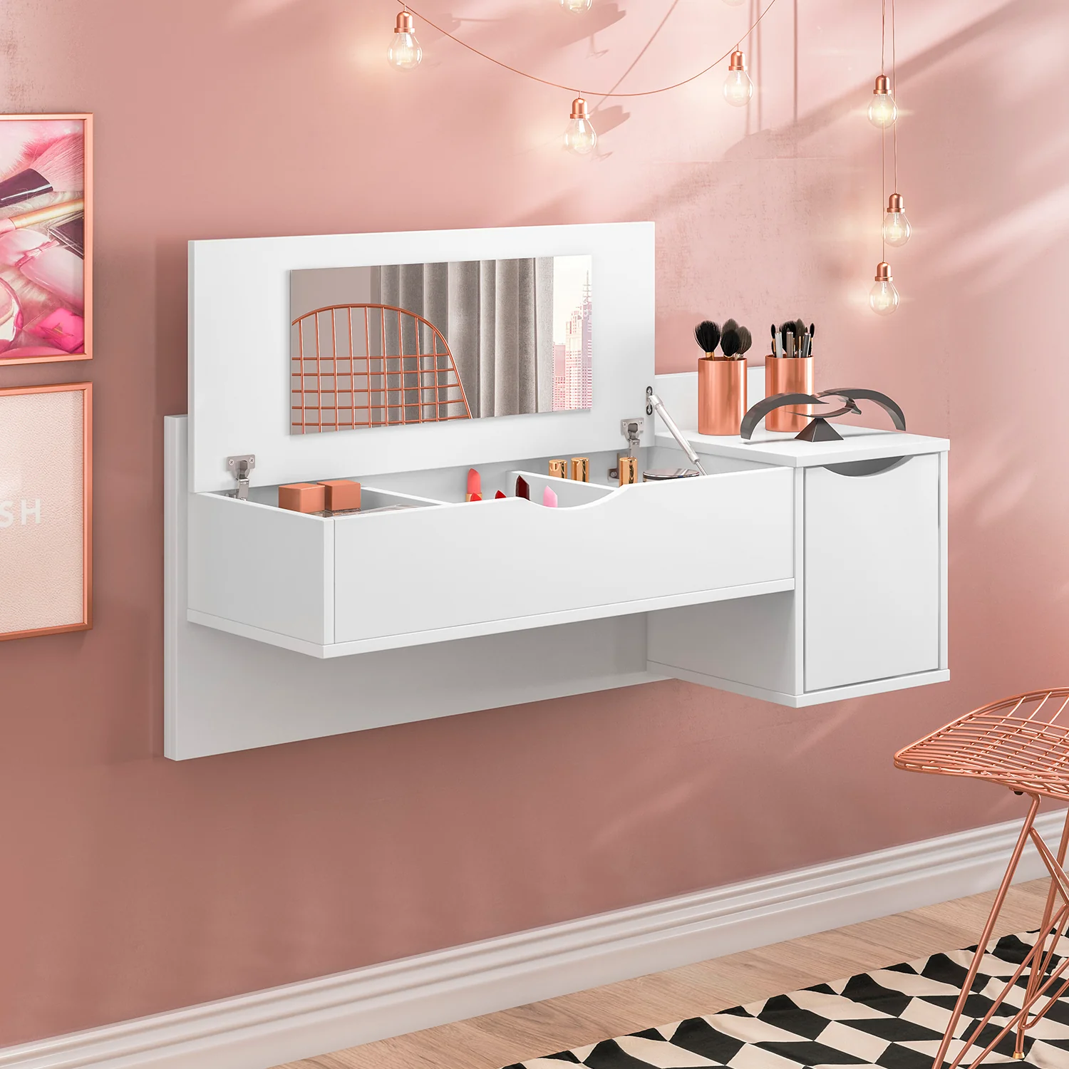 Tocador De Pared Cubic Blanco - Image 2