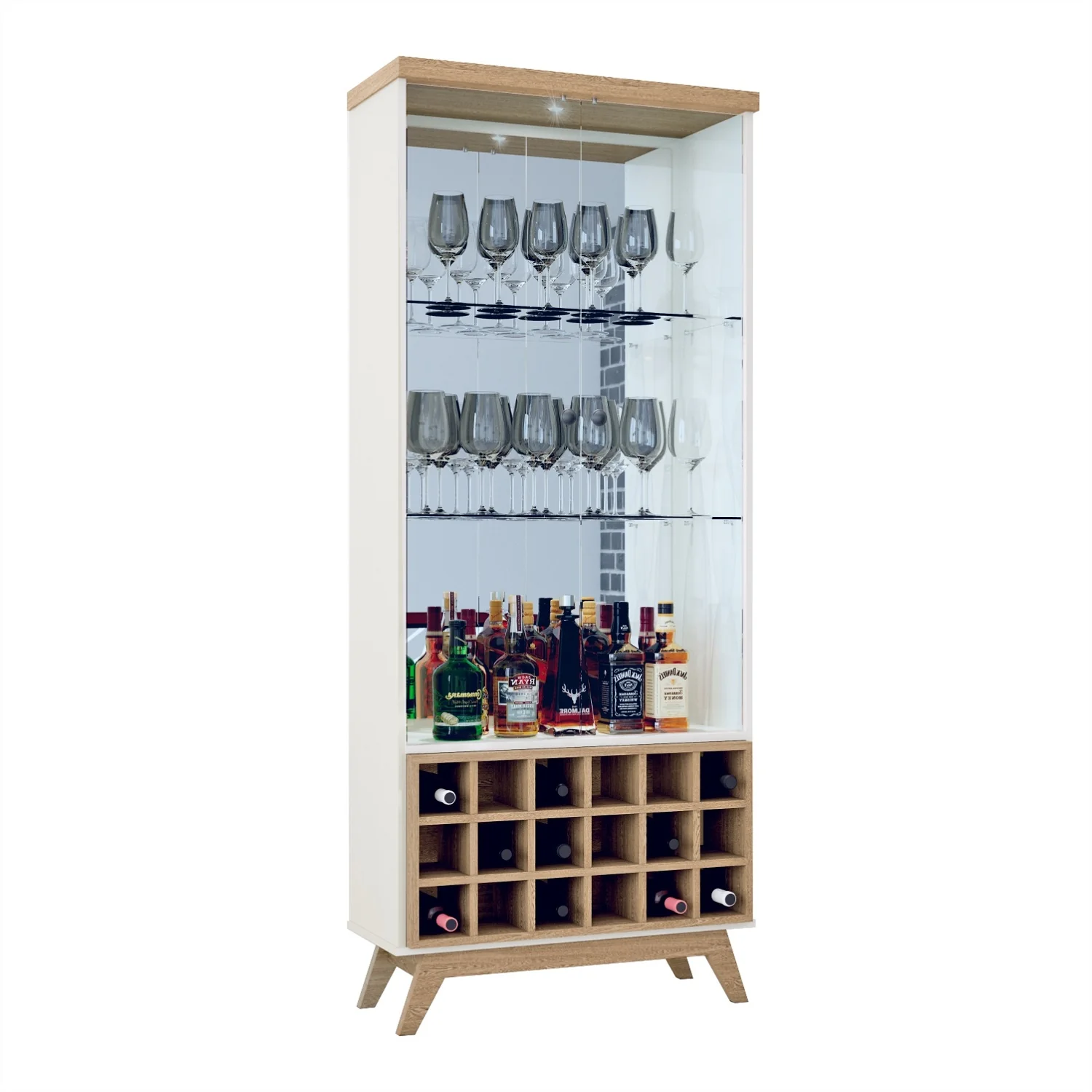 Vitrina Gales Off White, Natural 74X180X36 - Image 2