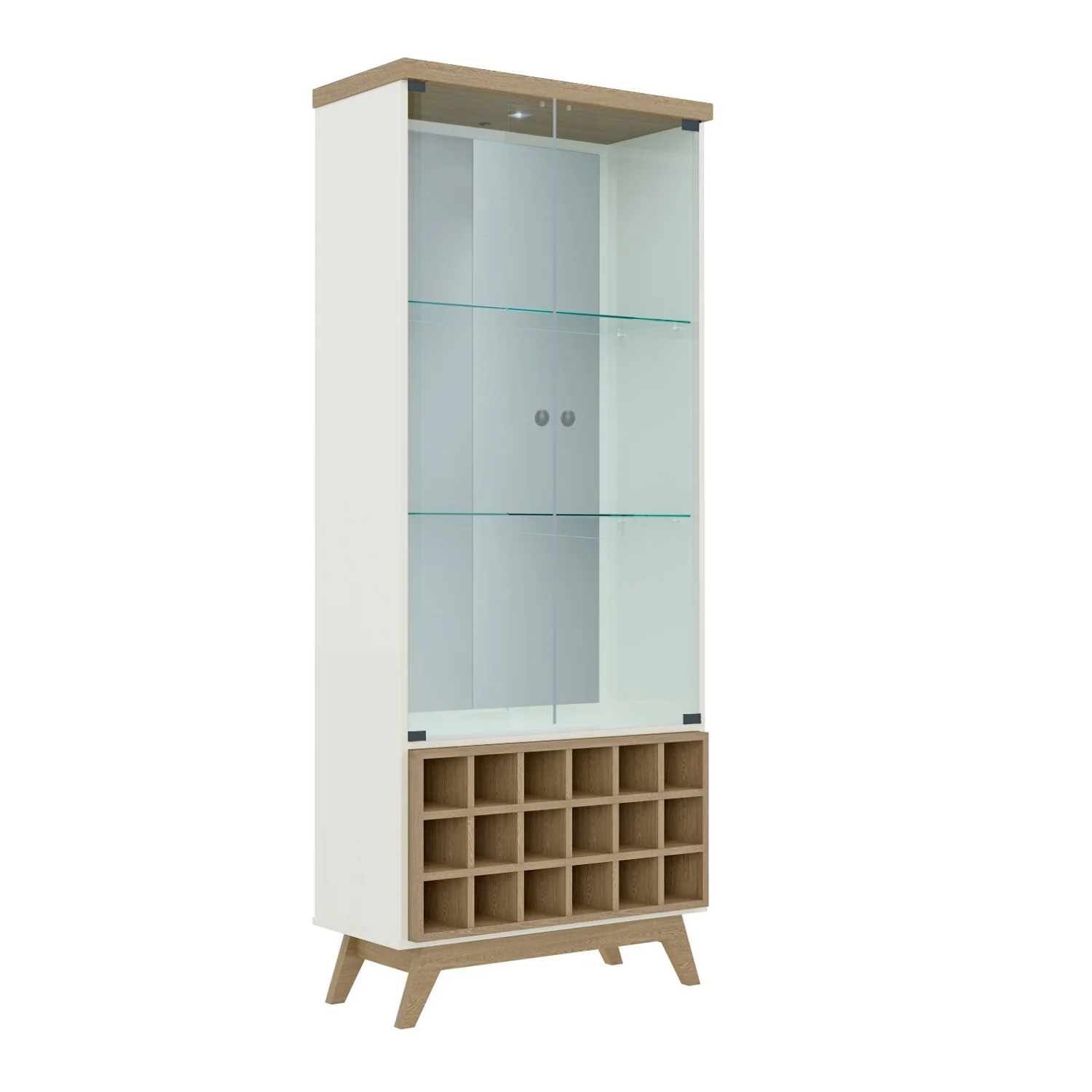 Vitrina Gales Off White, Natural 74X180X36 - Image 3