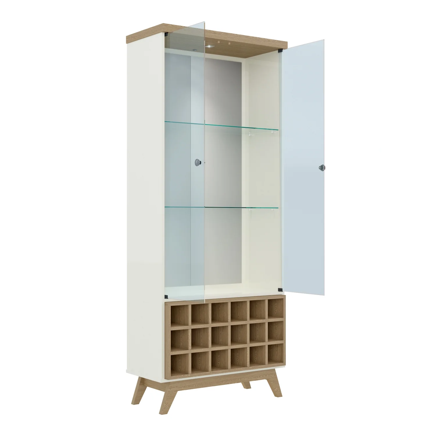Vitrina Gales Off White, Natural 74X180X36 - Image 5